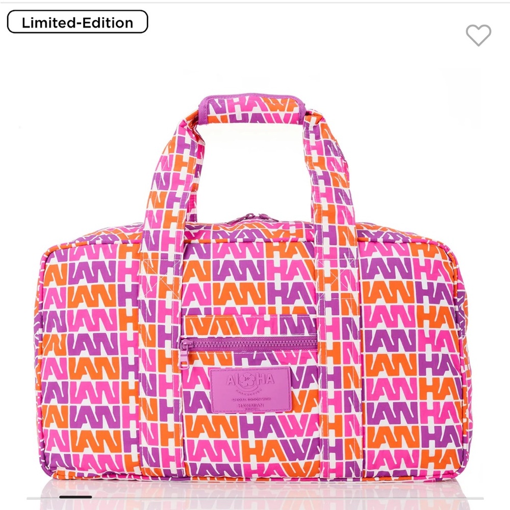 ALOHA Collection Pink and Orange Travel Bag for Stylish Adventures